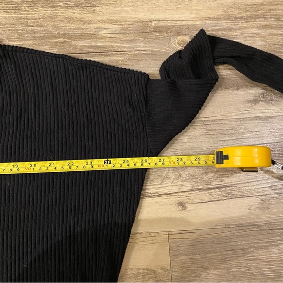 Black Ribbed The Group Babaton Aritzia Long Sleeve Top - Picture 2 of 7